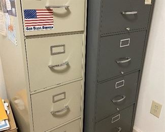 Two 4 drawer file cabinets