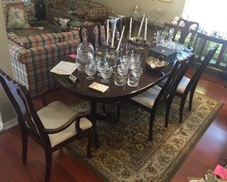 If sold separately Table with extra leaf and custom pads     $ 500.00
4 side chairs $ 200.00
2 arm chairs $ 100.00