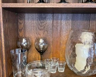 Wine glasses, shot glasses, ice thingy mabobber