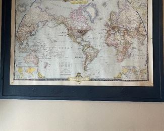 Old map of where guests came from. Pins from all over the world