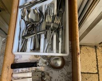 Forks to eat with. Scooper to scoop with.