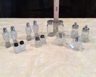 Crystal Glass Salt  Pepper Shakers