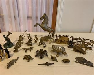 Land Sea Brass Figurines