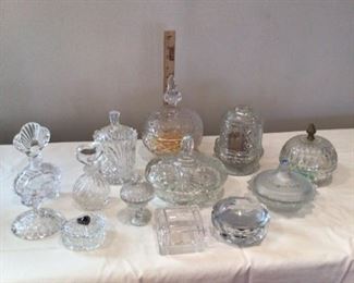 Lidded Glass Crystal Dishes  More