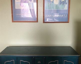 Blue Bench Cabinet