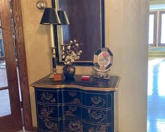 40 Oriental Hall Cabinet and Mirror