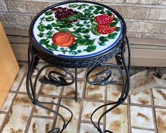 44 Tile Top Plant Stand