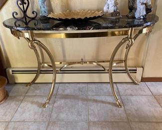 72 Marble Top Hall Table