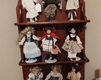Dolls with Shelf