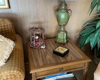 . . . a classic end table with accent lamp