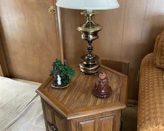 . . . another end table with accent lamp