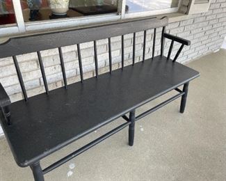 . . . perfect for spring -- a porch bench