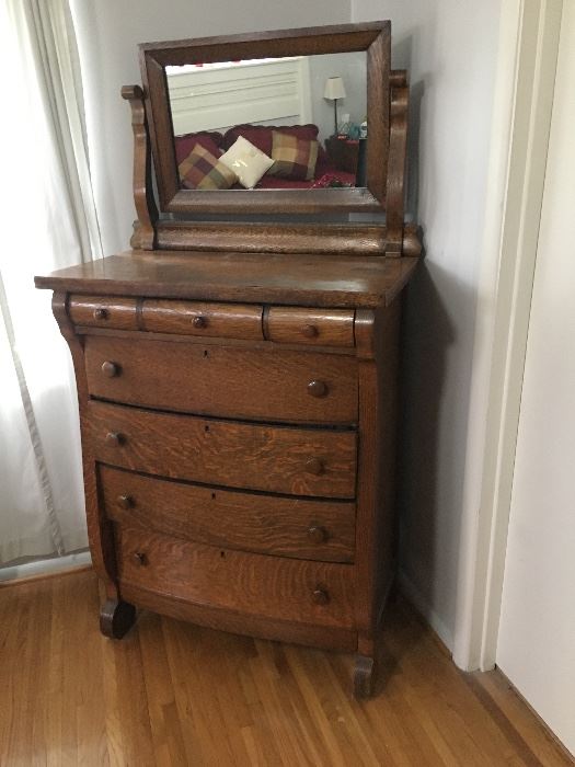 Lovely vintage chest with attached mirror 