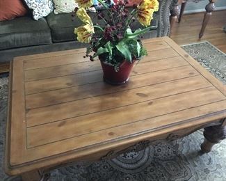 Close up of coffee table