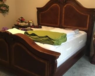 King size bed with pillow top mattress
