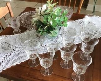 Glassware and serving pieces