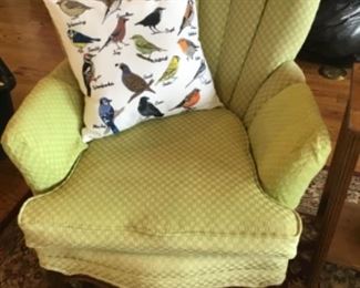 Vintage green upholstered chair