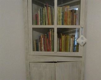 Corner Cabinet with White Wash finish, Children's Books