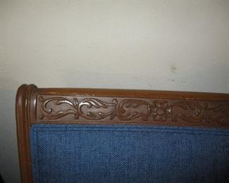 Carved detail of prov. arm chairs