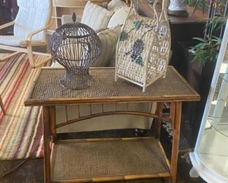 Rattan and Bamboo Table