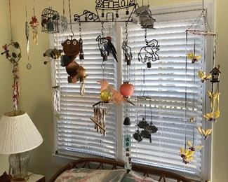 Collection of wind chimes