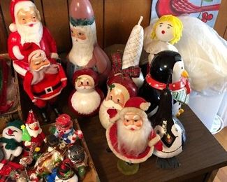 Vintage Santa's etc