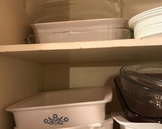 Kitchen items, Corning, Pyrex and more.