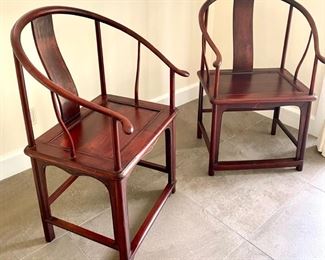 2 unique wood chairs 
