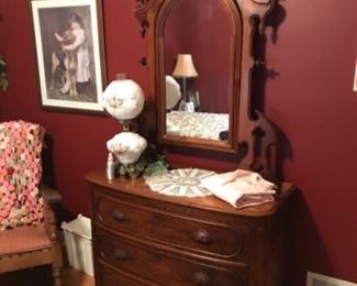 Unbelievably gorgeous walnut dresser with mirror