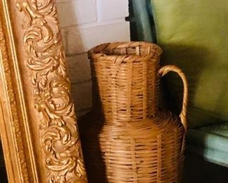 Wicker Demijohn Basket/Vase