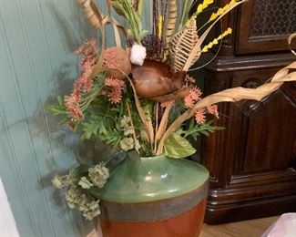 Talk floral arrangement in vase