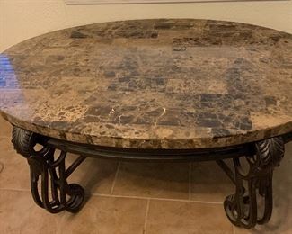 Faux granite top coffee table