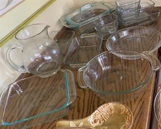 Clear glass bakeware