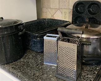 Enamel cookware and cheese graters