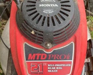 Honda self propelled MTD Pro 21 in mower