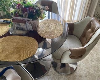 Kitchen glass table
