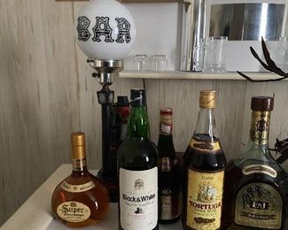 Unopened liquor bottles