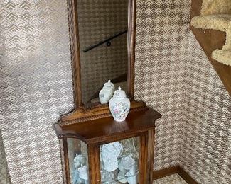 Glass table w/ mirror