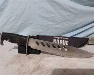 Large Knife with case Sheffield Rogue