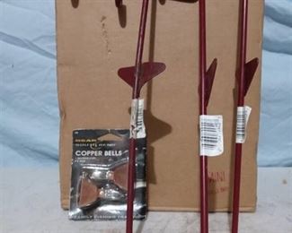 Lot of Fishing pole steaks and copper bells