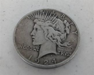 1924 Peace Silver dollar