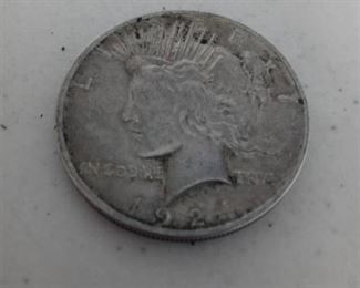 1924 Peace Silver Dollar coin