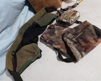Lot of hunting bags and Belt
