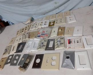 Lot of wall plate covers for electric outlets and switches