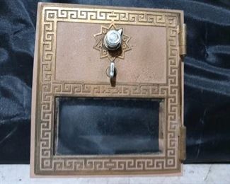 Brass Post office box cover Keyless lock co.