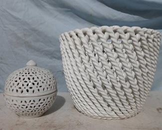 Decorative Glass basket & Tealight holder