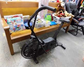 EXCERCISE BIKE. OAK DEPOT BENCH. LEAPSTER GAMES