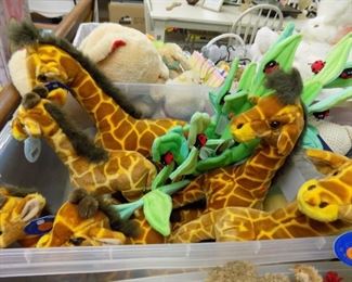 NEW PLUSH GIRAFFES AND LADYBUG STEMS