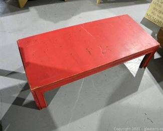 Low Red Coffee Table