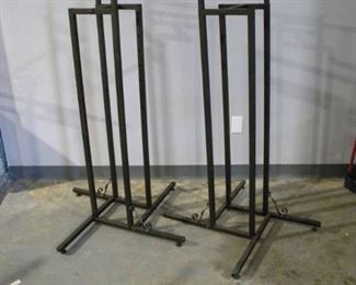 Set of Wrought Iron Clothing Racks